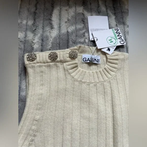 Ganni Sweater Vest Size Small - Picture 6 of 9